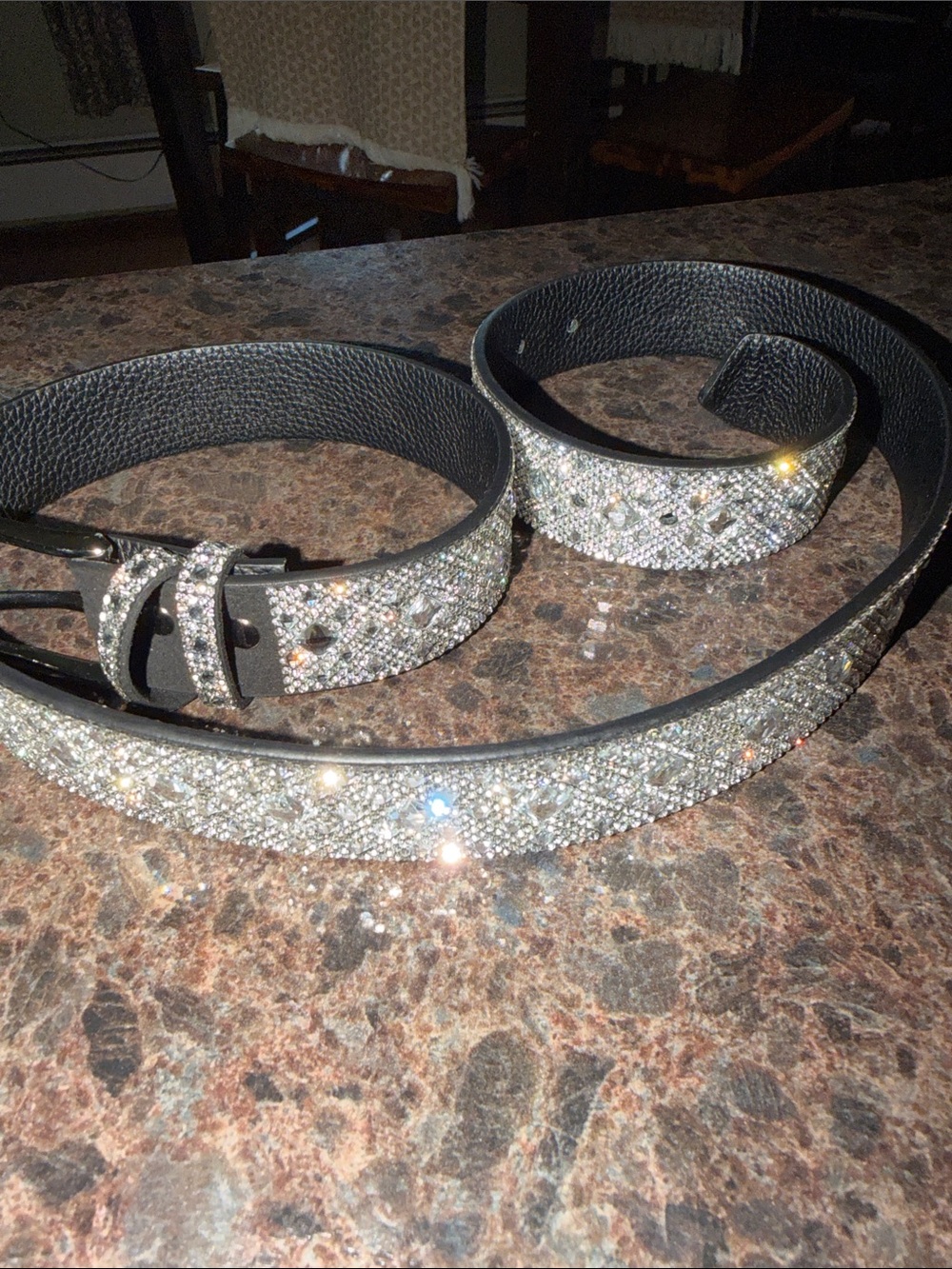 Jacqueline Kent Crystal-Embellished Black Women's Belt with matching cuff - Picture 4 of 6